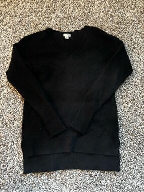 Halogen Black 100% cashmere sweater